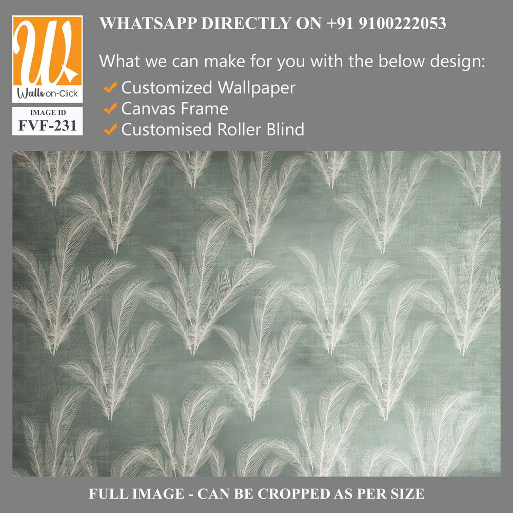 A brocade-style wallpaper pattern in pale green and white, [WP-FVF-231]