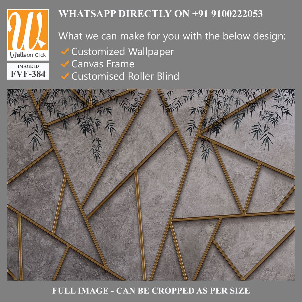 Intricate geometric pattern of golden metal frames [WP-FVF-384]