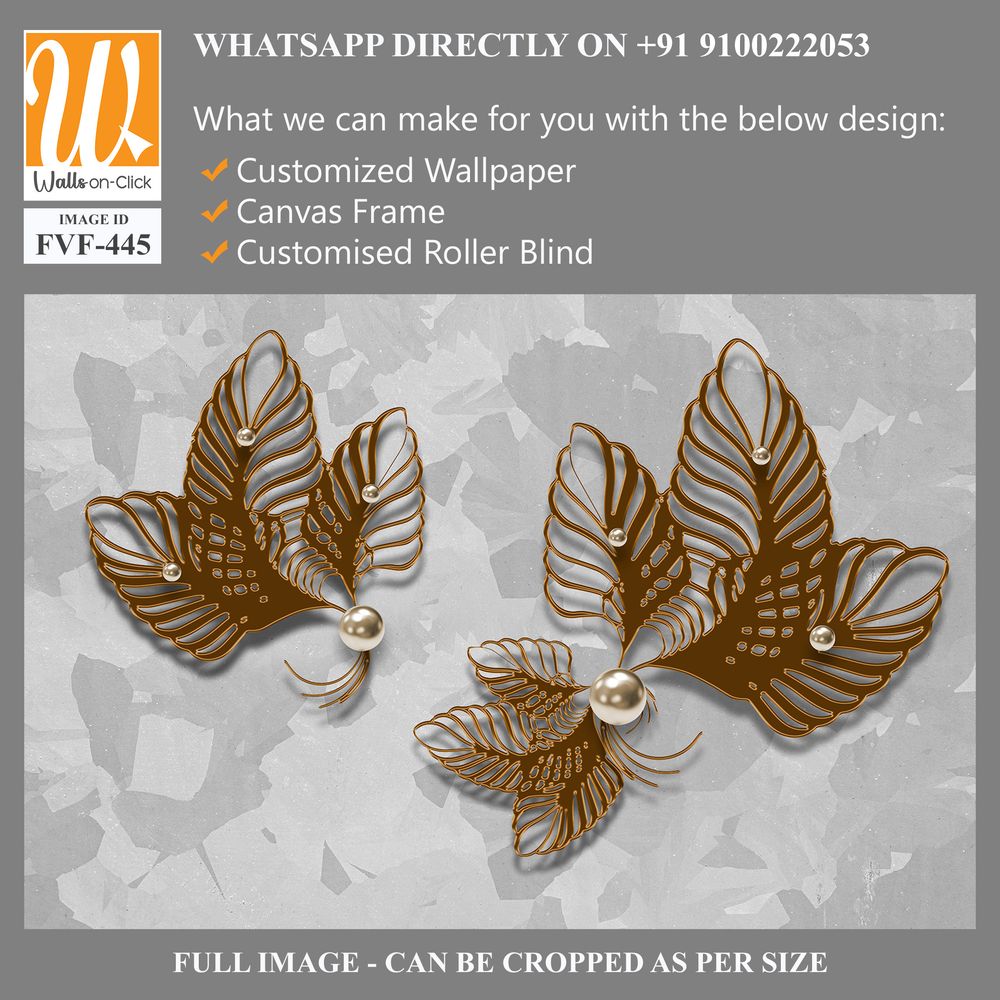 Abstract 3D leaves with pearls [WP-FVF-445]