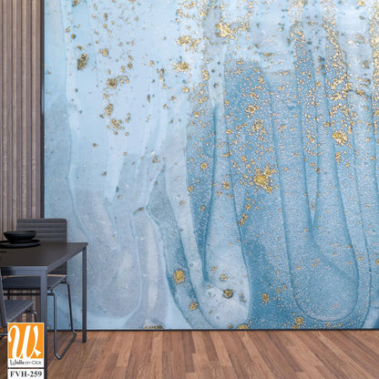 Abstract Blue and Gold Painting Texture [WP-FVH-259]