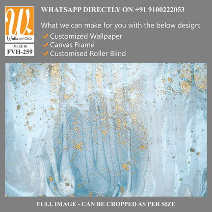 Abstract Blue and Gold Painting Texture [WP-FVH-259]