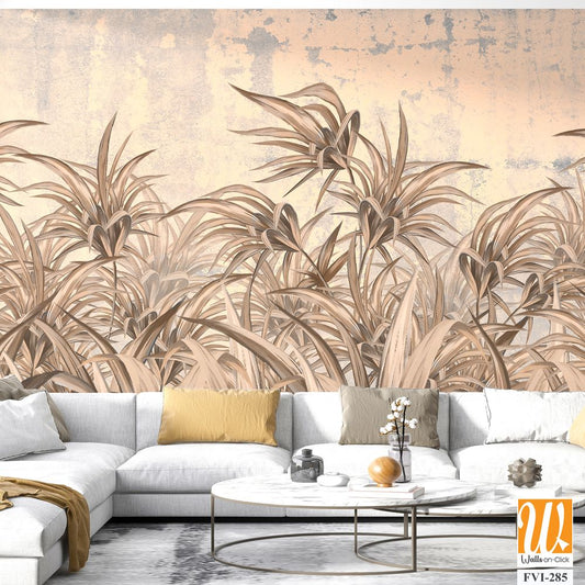 A wall mural of a field of reeds [WP-FVI-285]