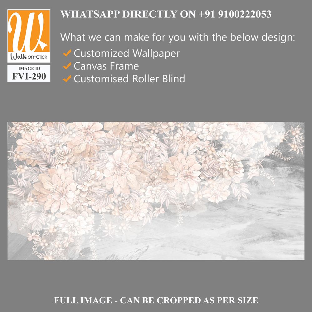 Wallpaper with soft, pastel colors and delicate flowers [WP-FVI-290]