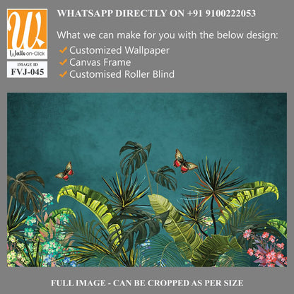 Art deco-inspired tropical wallpaper design [WP-FVJ-045]