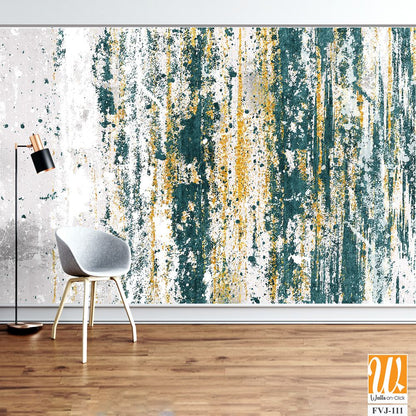 Abstract grunge texture with green, white, and gold colors [WP-FVJ-111]