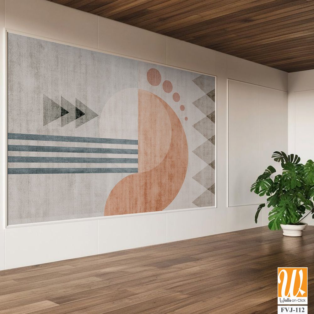 Boho geometric illustration with pastel colors [WP-FVJ-112]