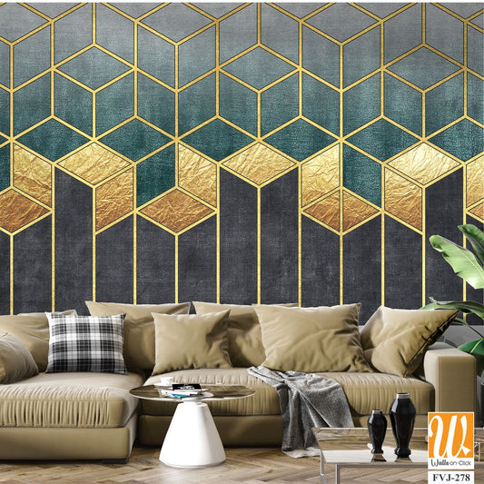 Geometric pattern with gold foil accents [WP-FVJ-278]