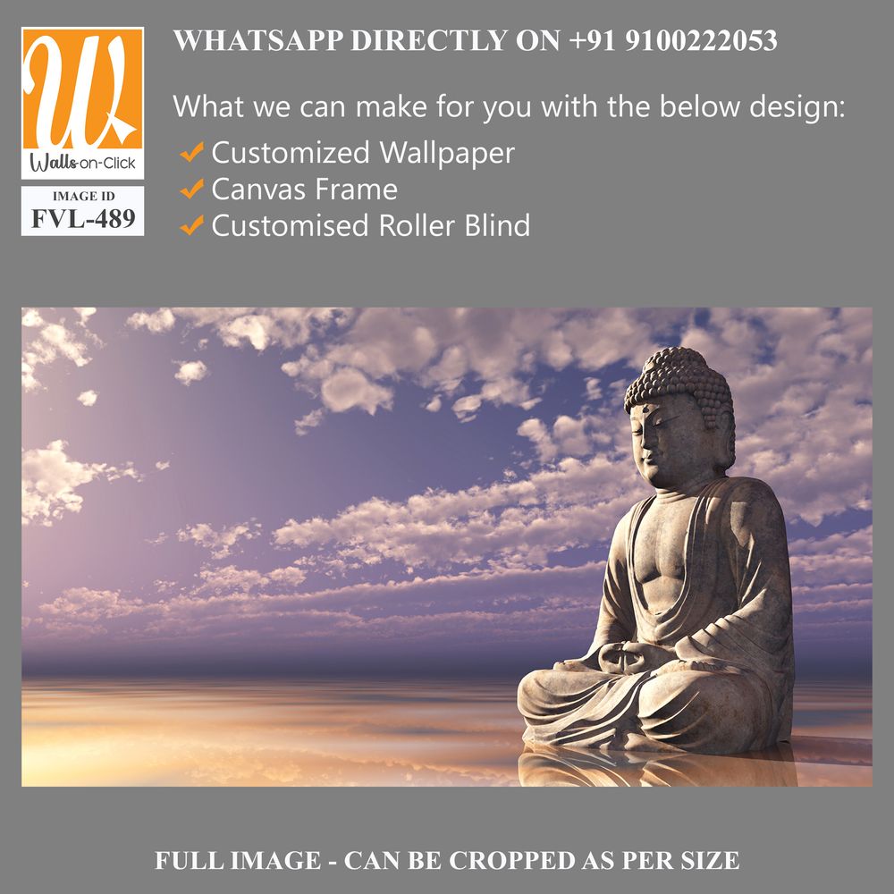 Buddha statue meditating near the ocean [WP-FVL-489]