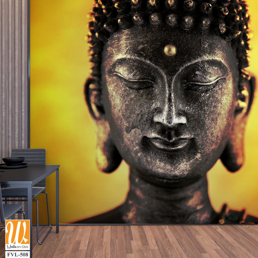 Buddha front view, warm background [WP-FVL-508]