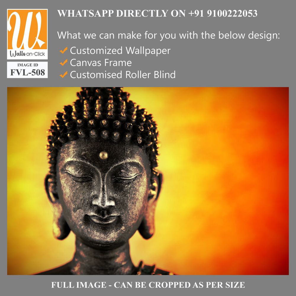 Buddha front view, warm background [WP-FVL-508]