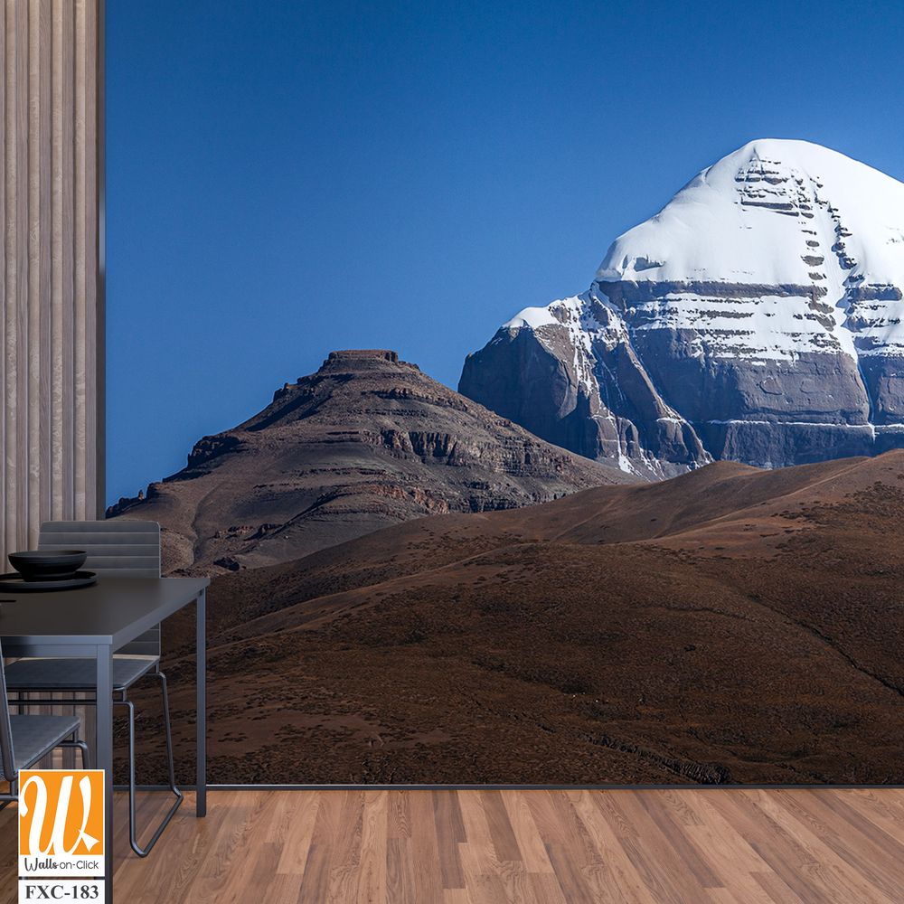 Mount Kailash against a clear blue sky Wallpaper [WP-FXC-183]