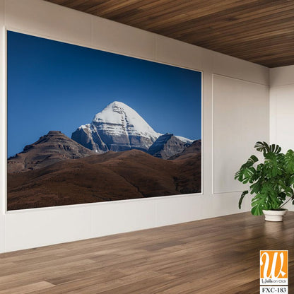 Mount Kailash against a clear blue sky Wallpaper [WP-FXC-183]