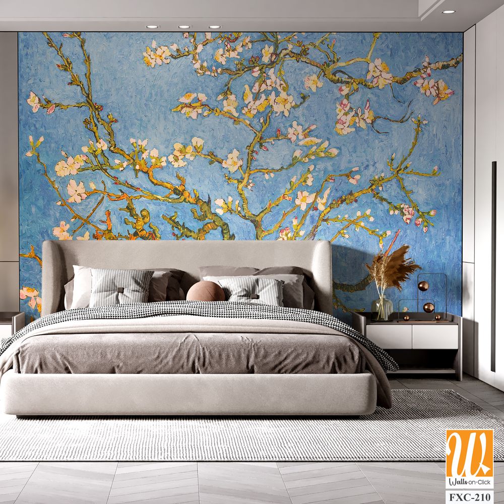 Almond Blossom, in the style of Vincent van Gogh Wallpaper [WP-FXC-210]