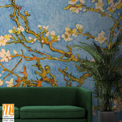 Almond Blossom, in the style of Vincent van Gogh Wallpaper [WP-FXC-210]