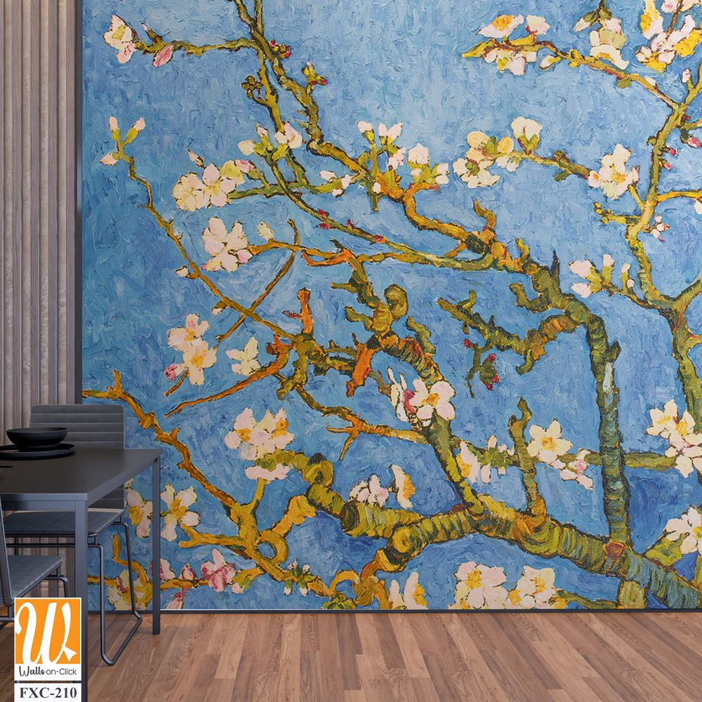 Almond Blossom, in the style of Vincent van Gogh Wallpaper [WP-FXC-210]