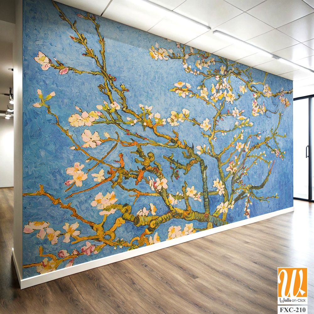 Almond Blossom, in the style of Vincent van Gogh Wallpaper [WP-FXC-210]