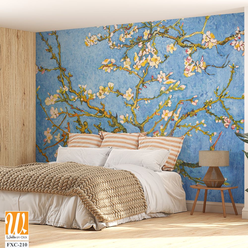 Almond Blossom, in the style of Vincent van Gogh Wallpaper [WP-FXC-210]