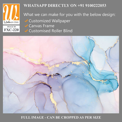 Soft pastel watercolor and gold ink illustration Wallpaper [WP-FXC-220]