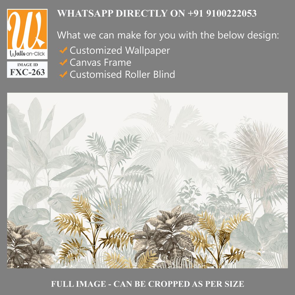 Foggy jungle, with lush plants and vibrant flowers Wallpaper [WP-FXC-263]