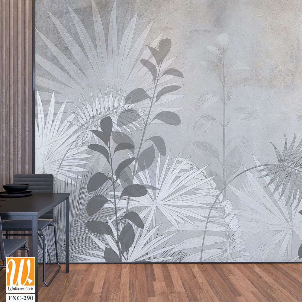 Modern luxury botanical plants and palm leaves Wallpaper [WP-FXC-290]