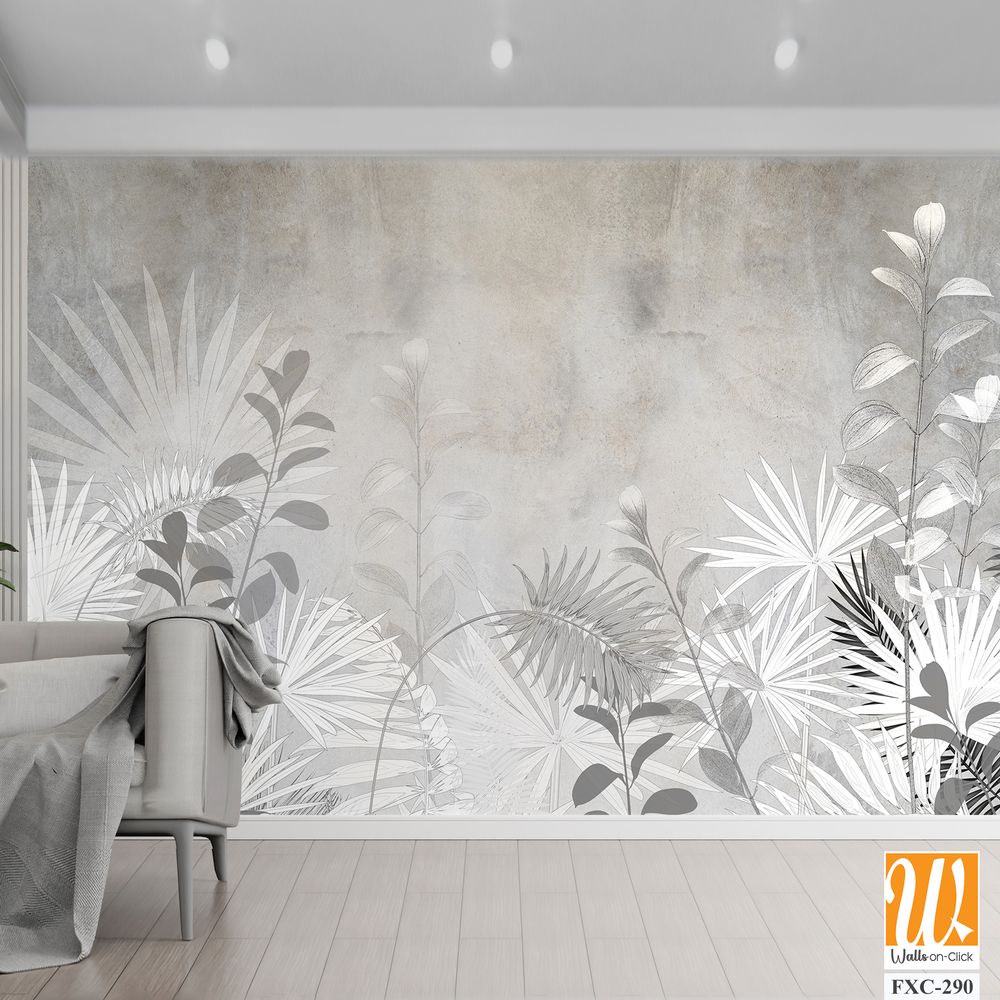 Modern luxury botanical plants and palm leaves Wallpaper [WP-FXC-290]