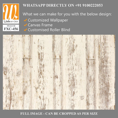 White distressed wood background with weathered textures Wallpaper [WP-FXC-456]