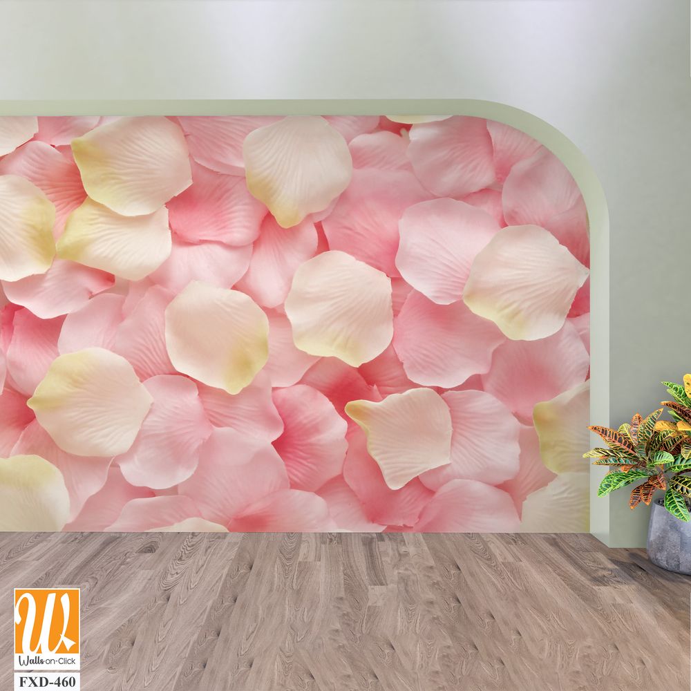 Pink and cream rose petals background Wallpaper [WP-FXD-460]