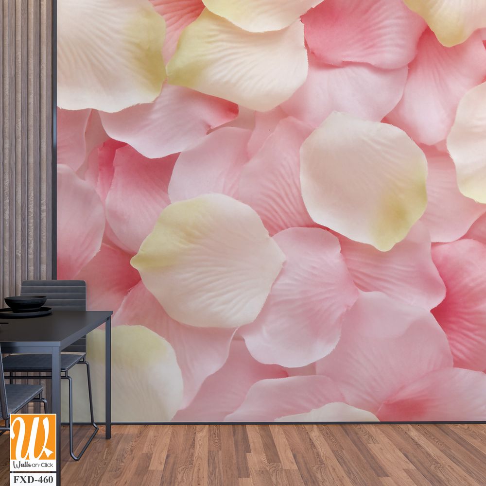 Pink and cream rose petals background Wallpaper [WP-FXD-460]