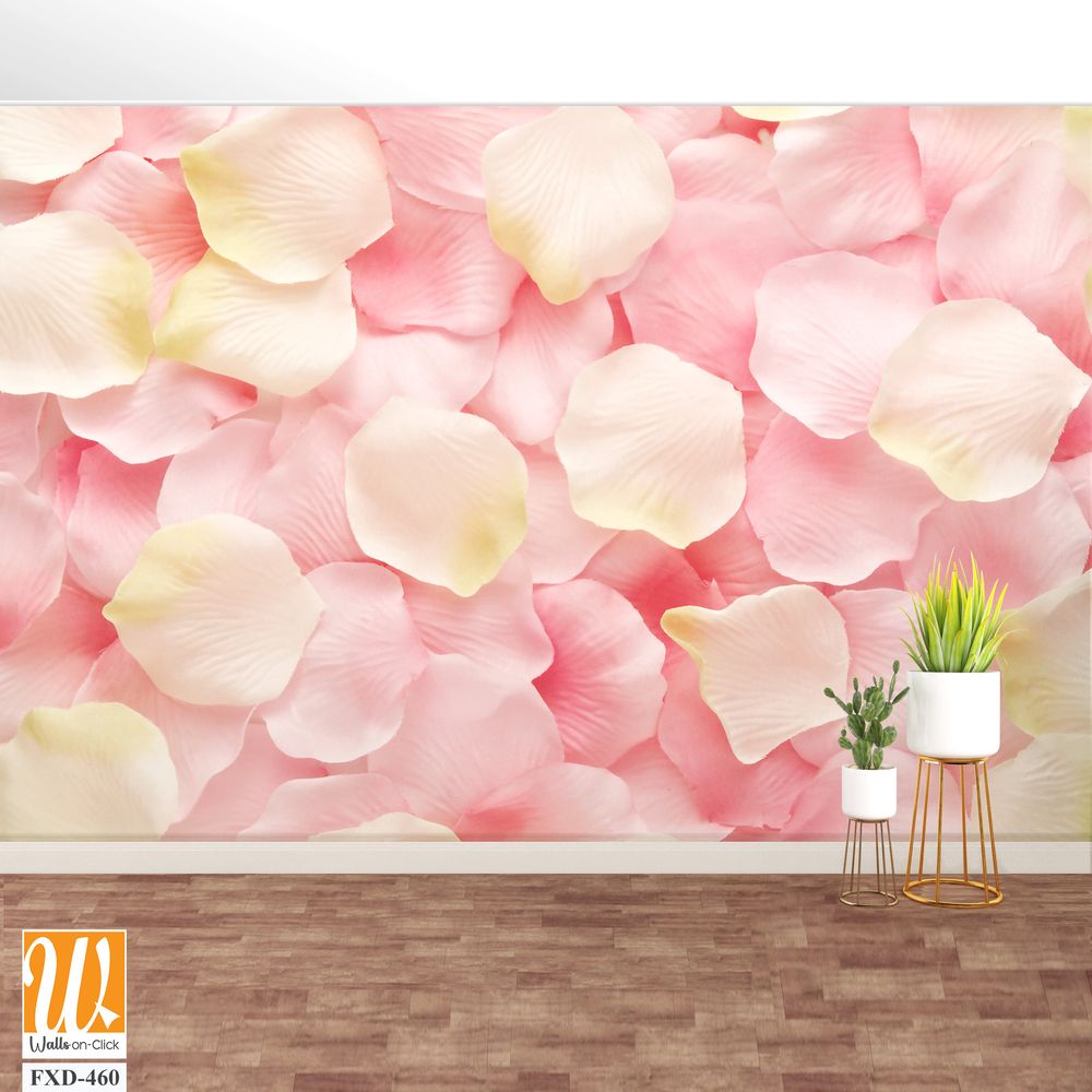 Pink and cream rose petals background Wallpaper [WP-FXD-460]