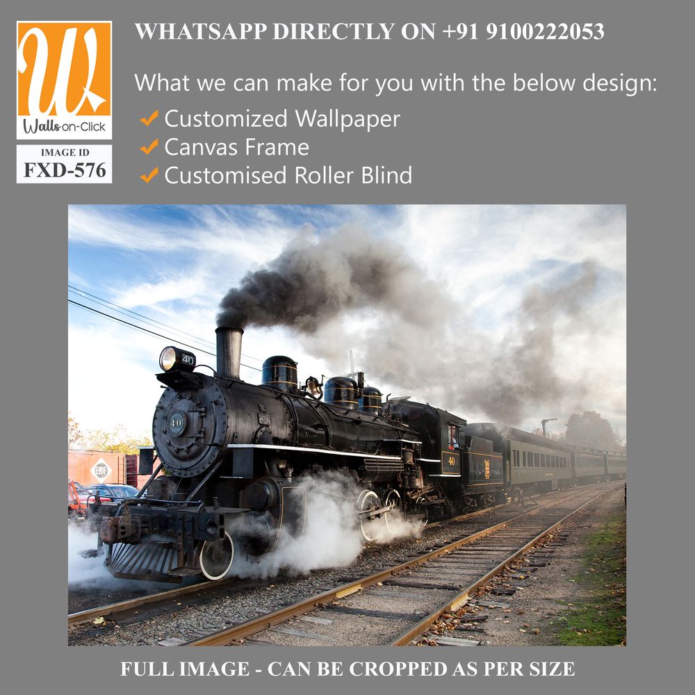 Black steam locomotive with billowing smoke stacks Wallpaper [WP-FXD-576]