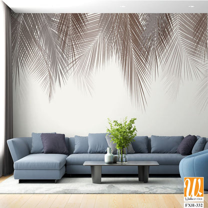 Tropical leaves design for digital print wallpaper [WP-FXH-332]