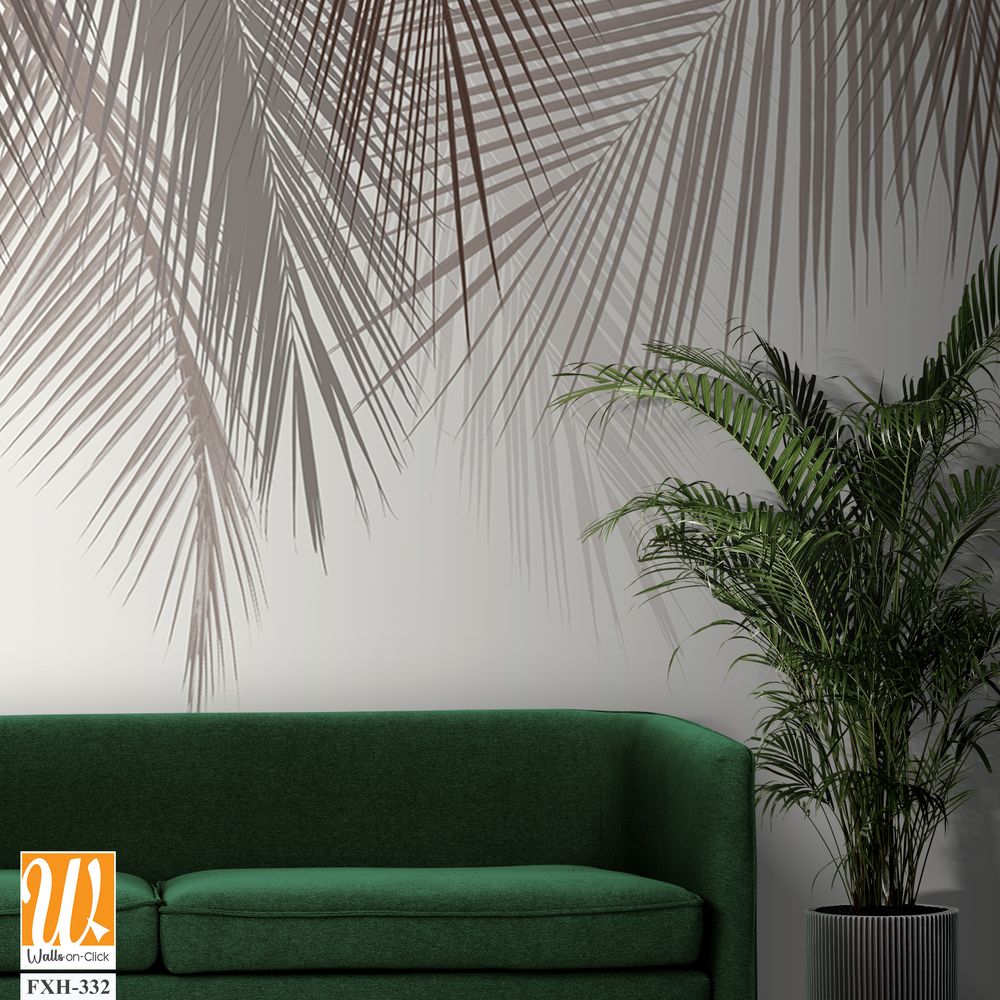 Tropical leaves design for digital print wallpaper [WP-FXH-332]