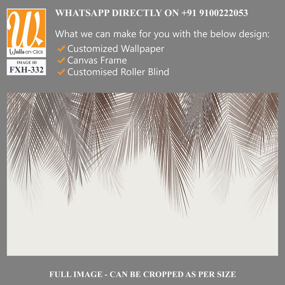 Tropical leaves design for digital print wallpaper [WP-FXH-332]