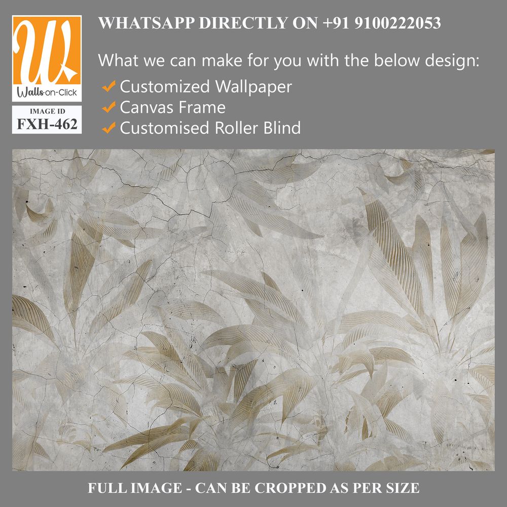 Tropical leaves and Trees Wallpaper design - 3D illustration [WP-FXH-462]