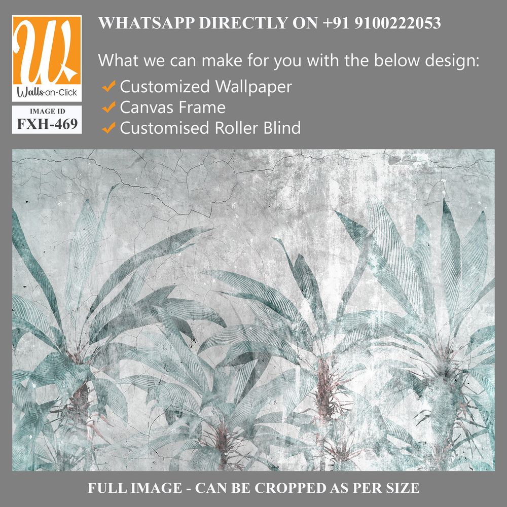 Tropical leaves and Trees Wallpaper design - 3D illustration [WP-FXH-469]