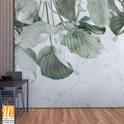 Tropical leaves and Trees Wallpaper design - 3D illustration [WP-FXH-475]