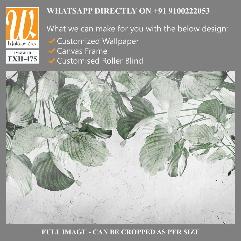 Tropical leaves and Trees Wallpaper design - 3D illustration [WP-FXH-475]