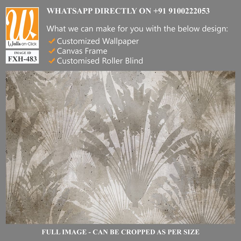 Tropical leaves and Trees Wallpaper design - 3D illustration [WP-FXH-483]