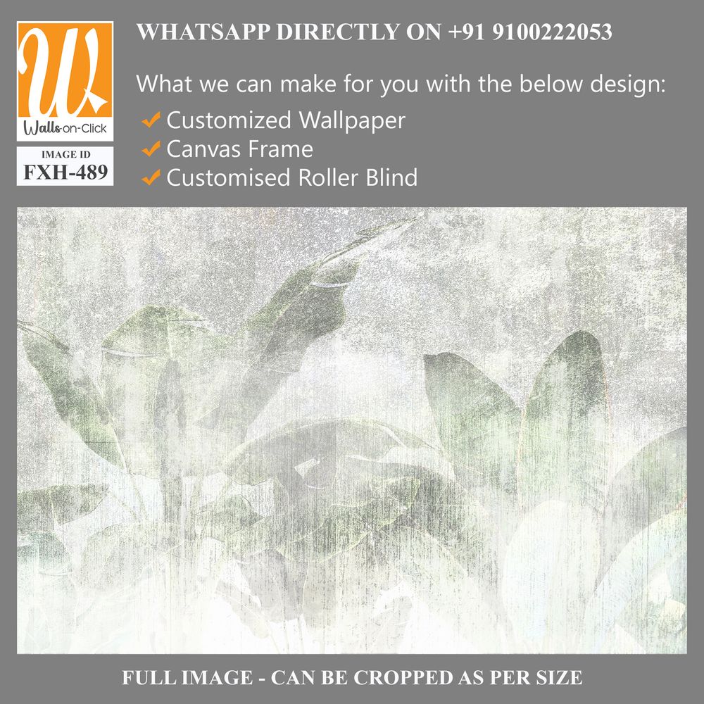 Tropical leaves and Trees Wallpaper design - 3D illustration [WP-FXH-489]