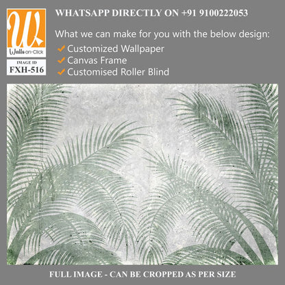 Tropical leaves and Trees Wallpaper design - 3D illustration [WP-FXH-516]