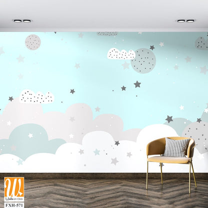 Kids room wallpaper design for digital printing [WP-FXH-571]