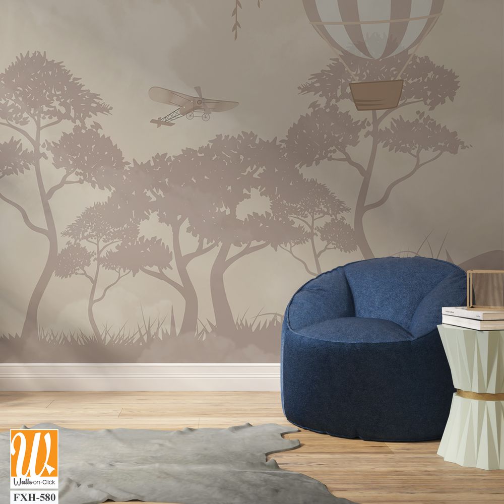 Wallpaper design for nursery decoration - 3D illustration [WP-FXH-580]