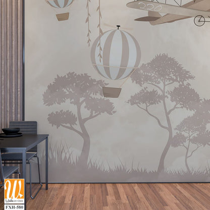 Wallpaper design for nursery decoration - 3D illustration [WP-FXH-580]