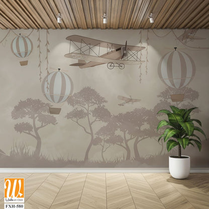 Wallpaper design for nursery decoration - 3D illustration [WP-FXH-580]