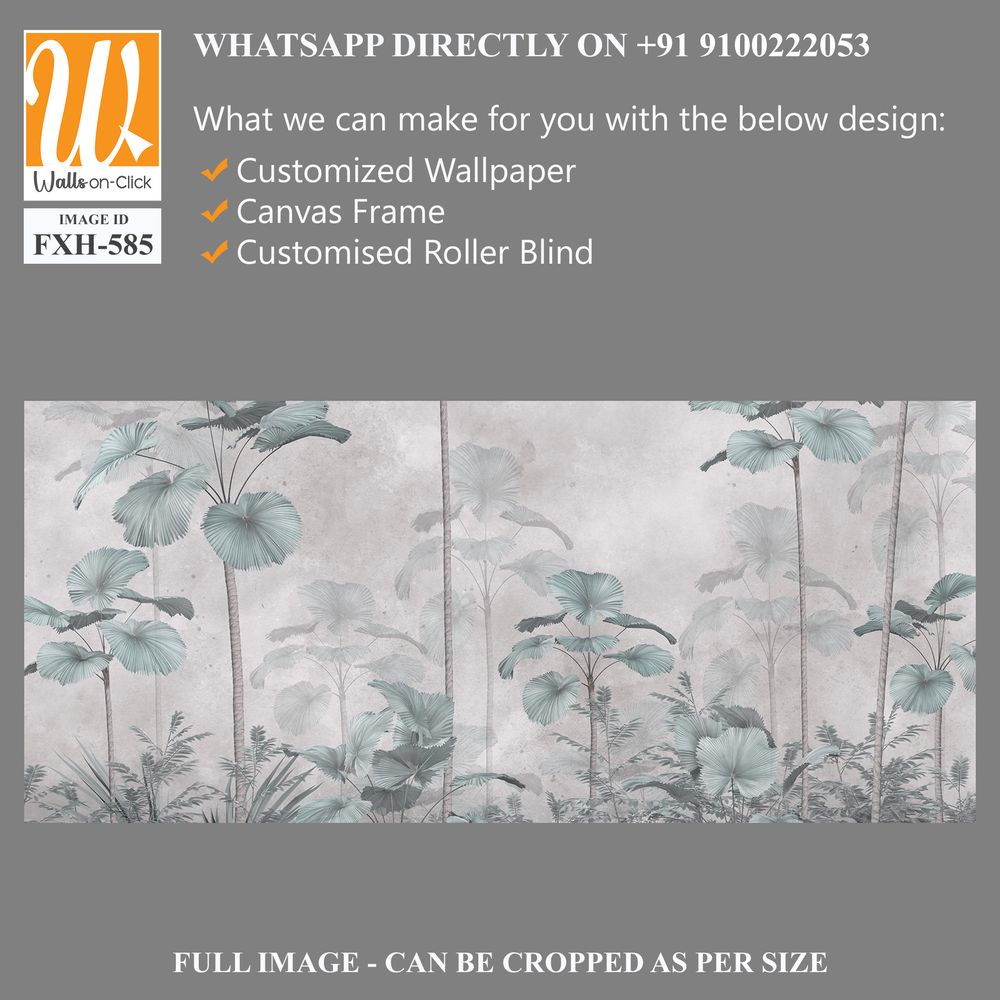 Tropical Trees wallpaper design for digital printing - Mural - 3D illustration [WP-FXH-585]