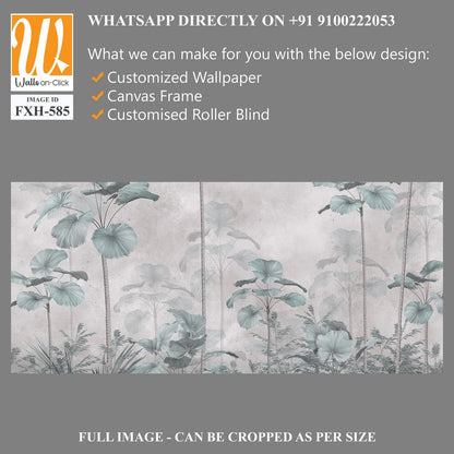 Tropical Trees wallpaper design for digital printing - Mural - 3D illustration [WP-FXH-585]