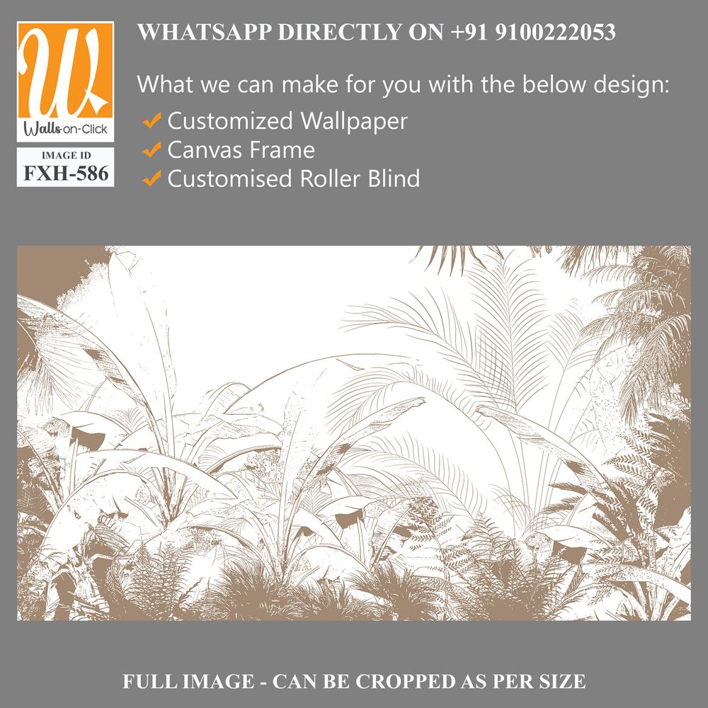 Tropical Trees wallpaper design for digital printing - Mural - 3D illustration [WP-FXH-586]