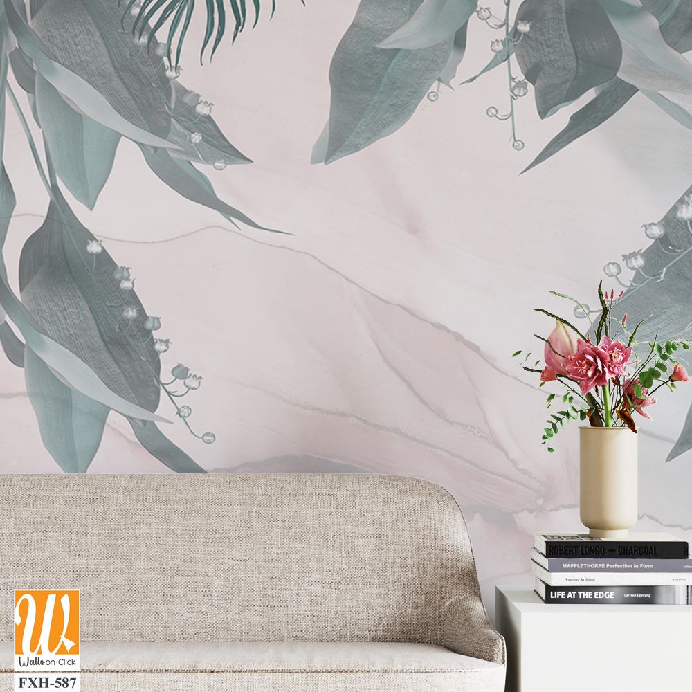 Tropical Trees wallpaper design for digital printing - Mural - 3D illustration [WP-FXH-587]