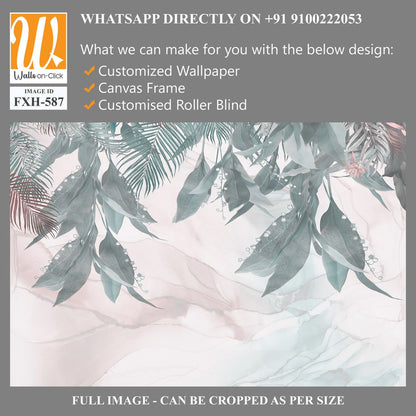 Tropical Trees wallpaper design for digital printing - Mural - 3D illustration [WP-FXH-587]