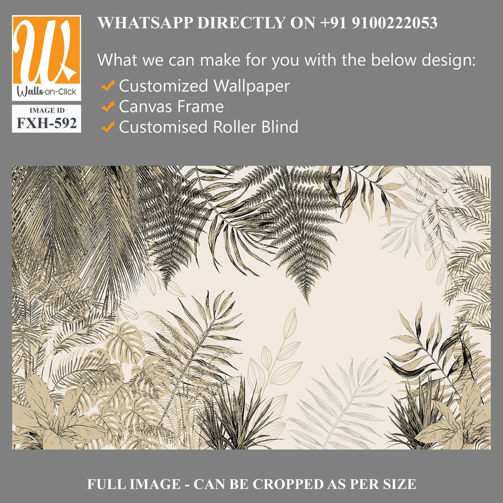 Tropical Trees wallpaper design for digital printing - Mural - 3D illustration [WP-FXH-592]